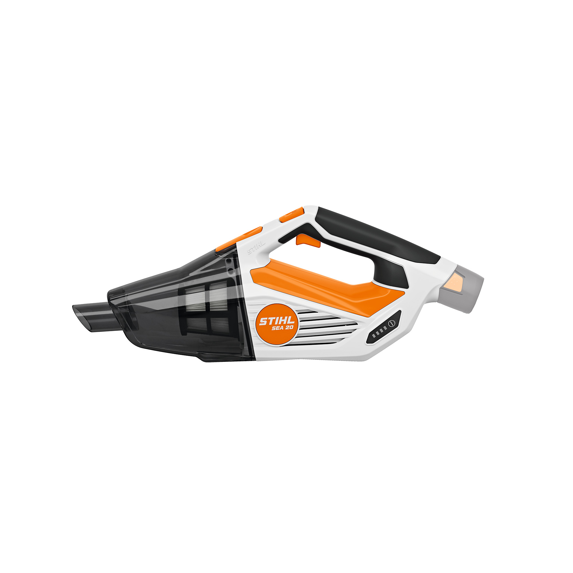 STIHL Battery-Operated SEA 20 Handheld Cordless Vacuum with 4 Attachments and Transport Bag